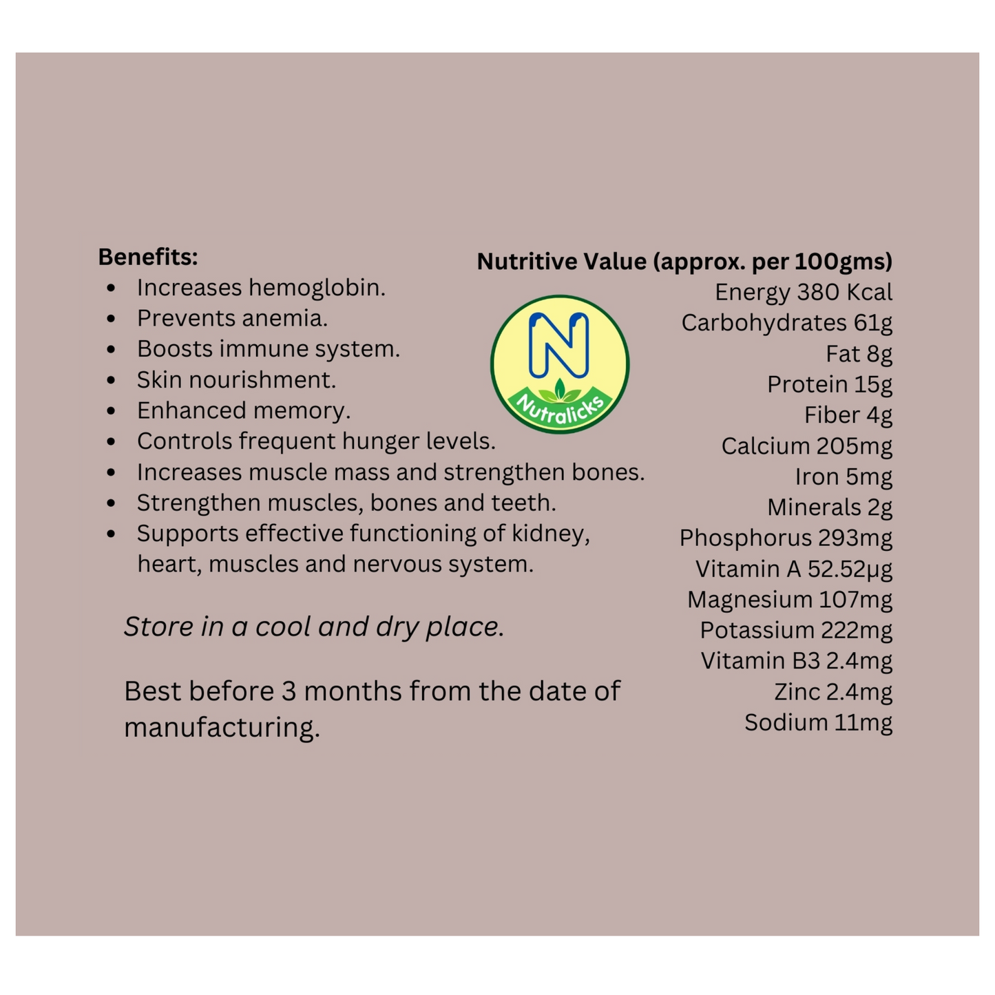 Nutralicks Nutribites Coffee Punch Biscuits