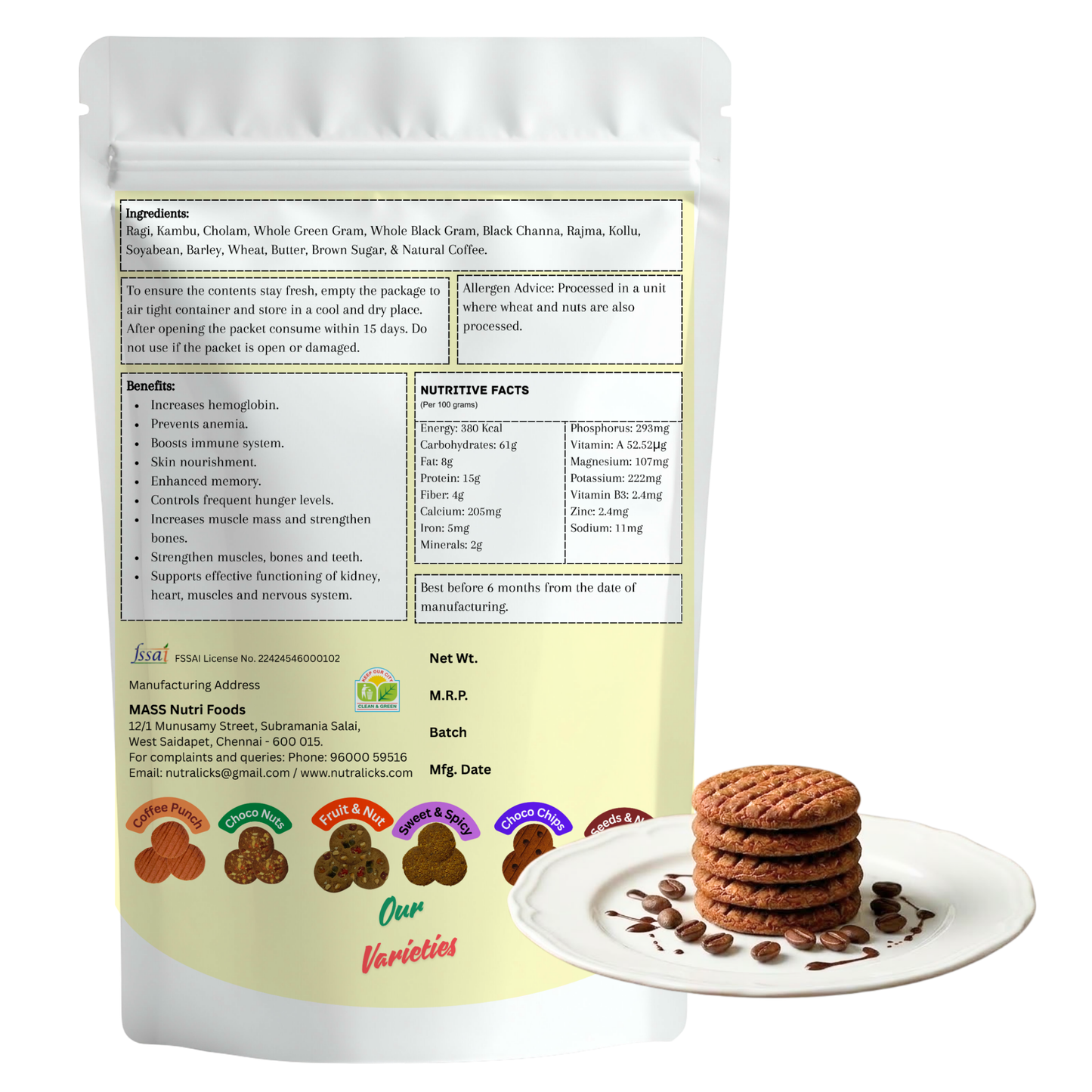 Nutralicks Nutribites Coffee Punch Biscuits