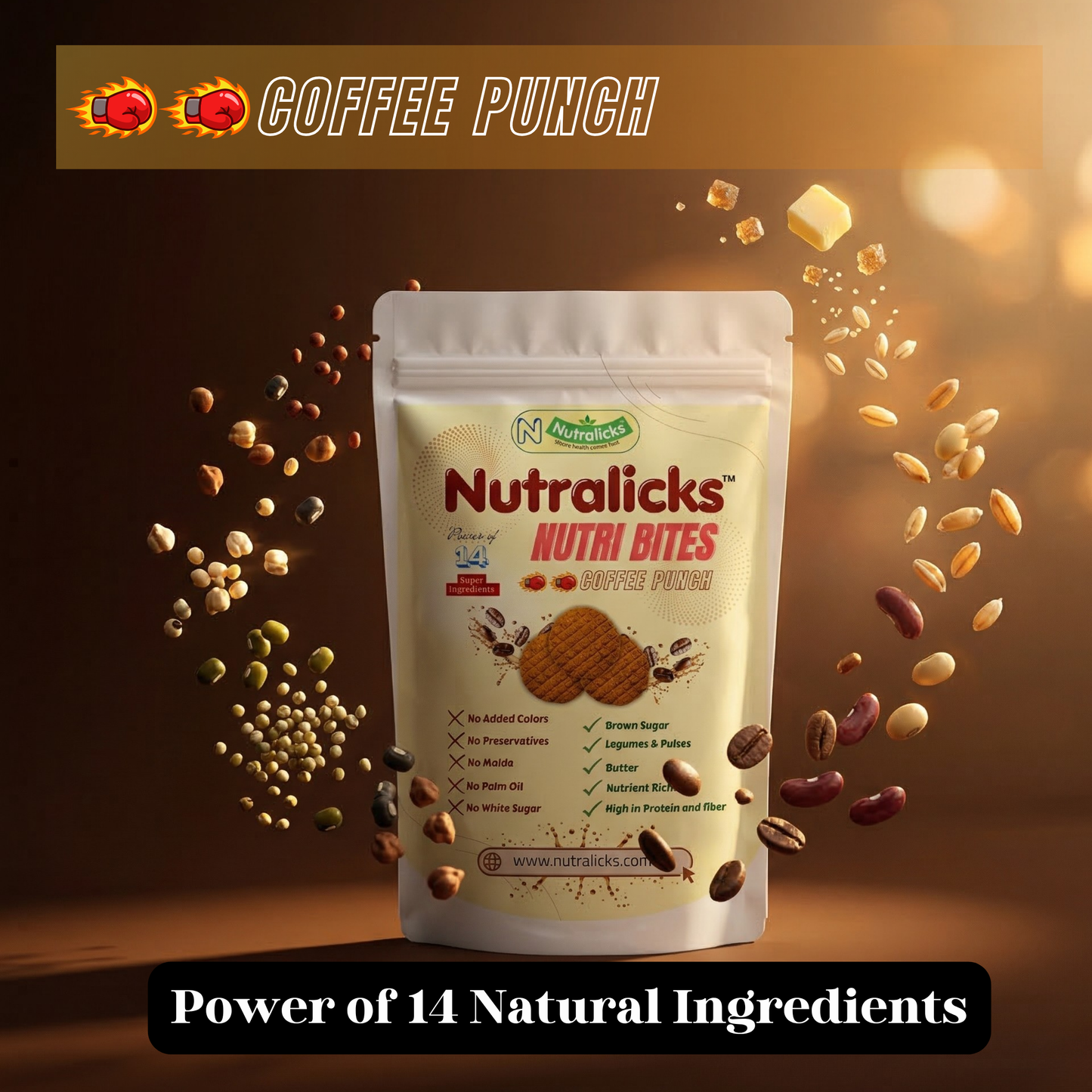 Nutralicks Nutribites Coffee Punch Biscuits