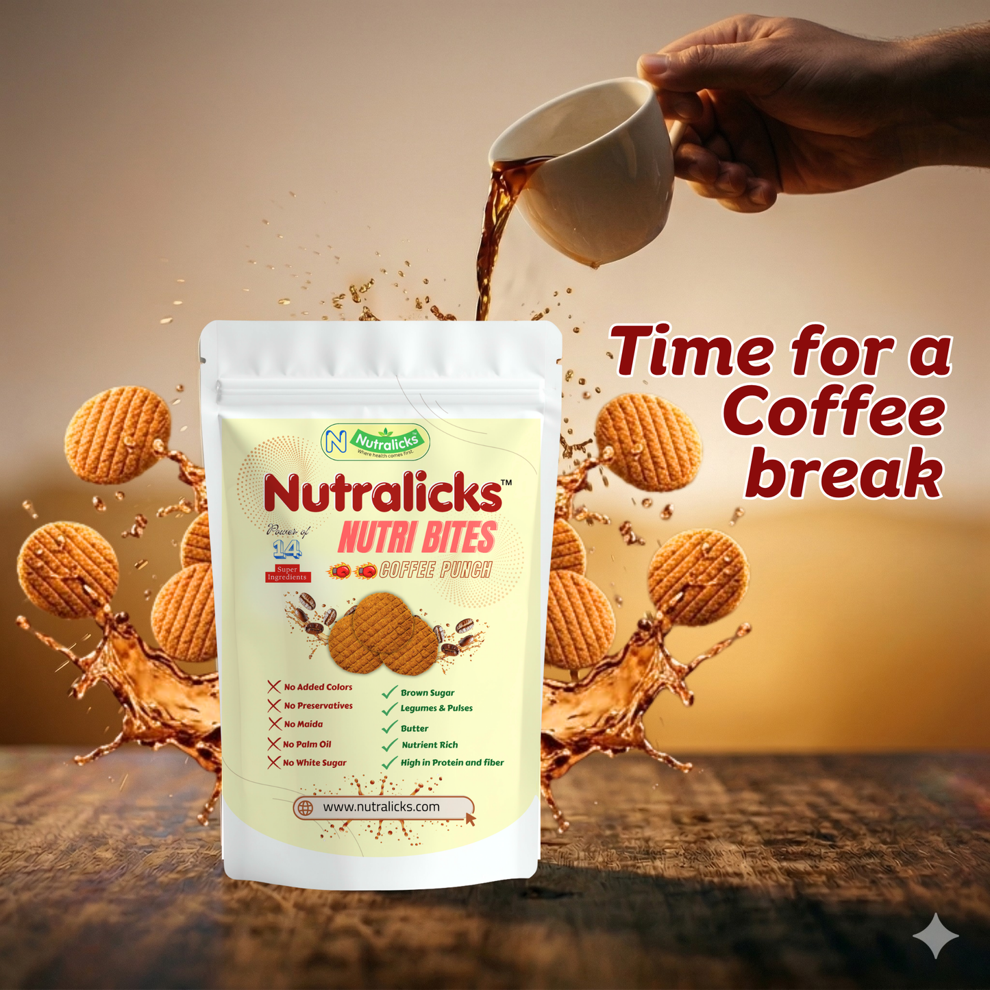 Nutralicks Nutribites Coffee Punch Biscuits