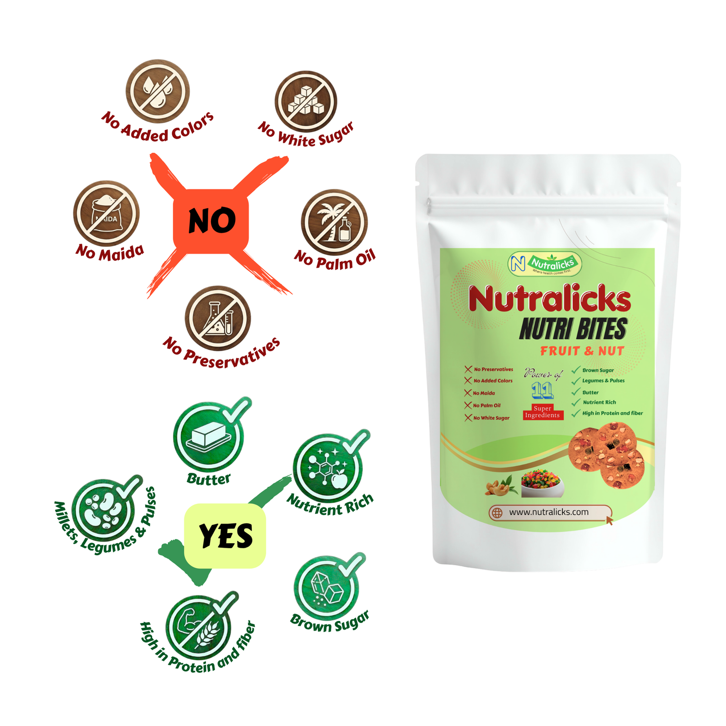Nutralicks Nutribites Fruit & Nut Biscuits