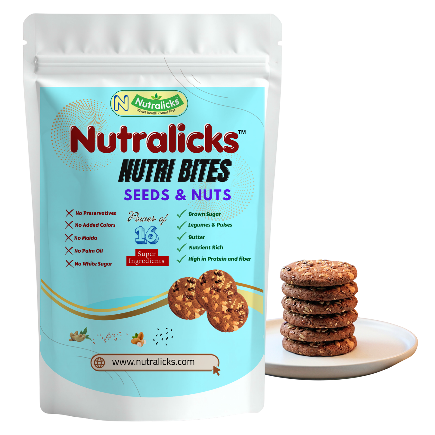 Nutralicks Nutribites Seeds & Nuts Biscuits