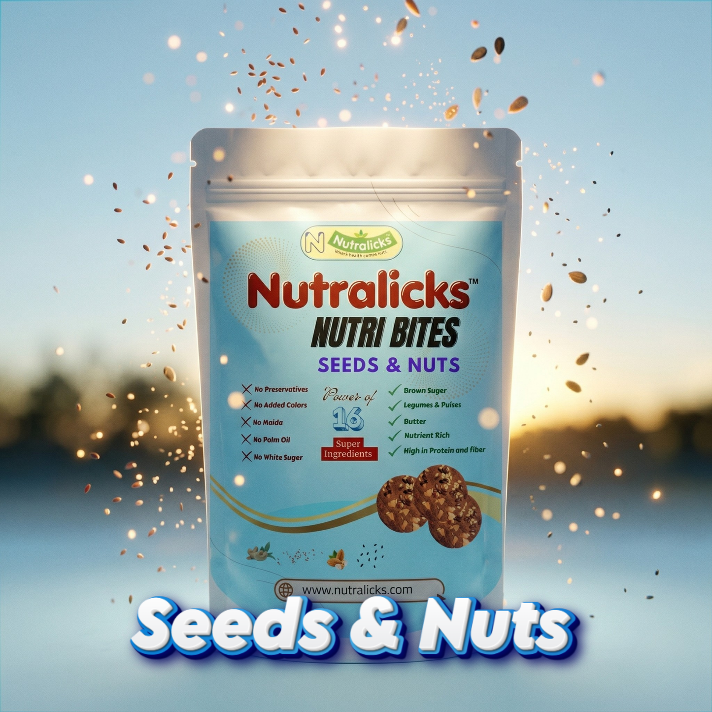 Nutralicks Nutribites Seeds & Nuts Biscuits