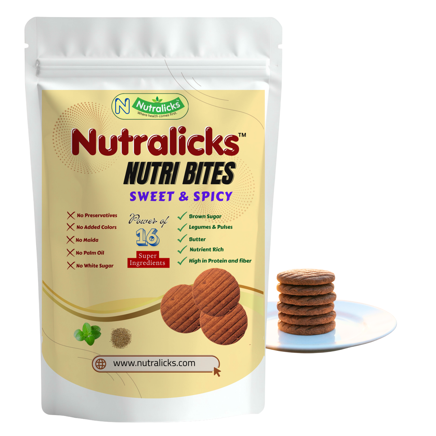 Nutralicks Nutribites Sweet & Spicy Biscuits