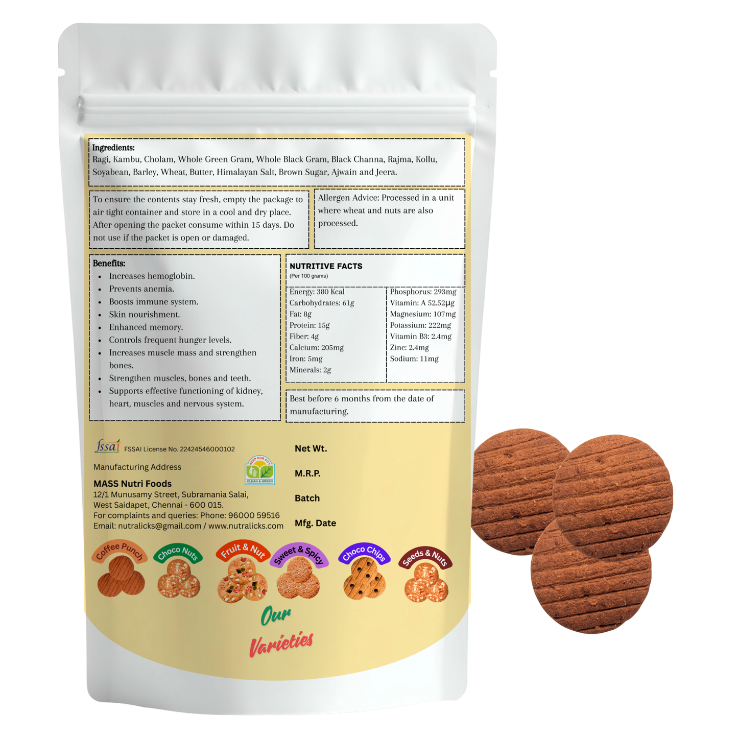 Nutralicks Nutribites Sweet & Spicy Biscuits