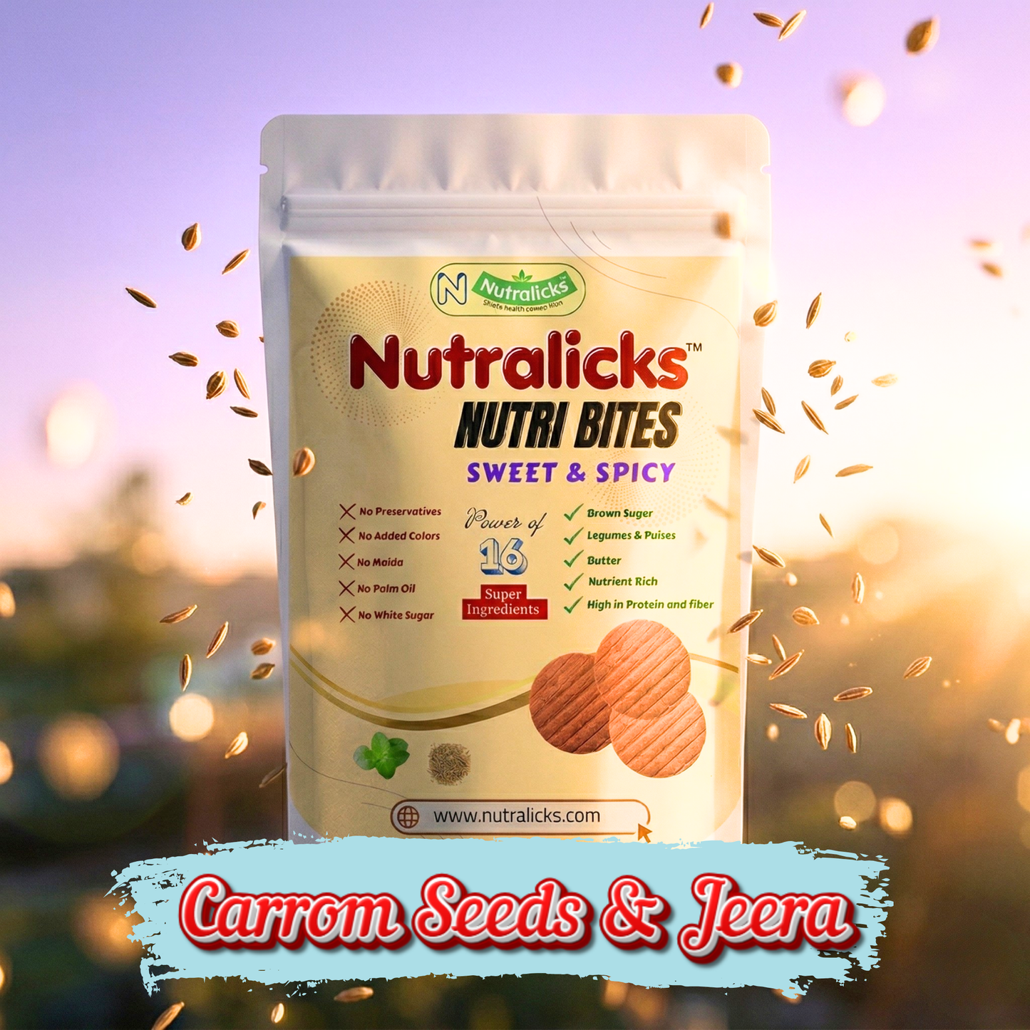 Nutralicks Nutribites Sweet & Spicy Biscuits
